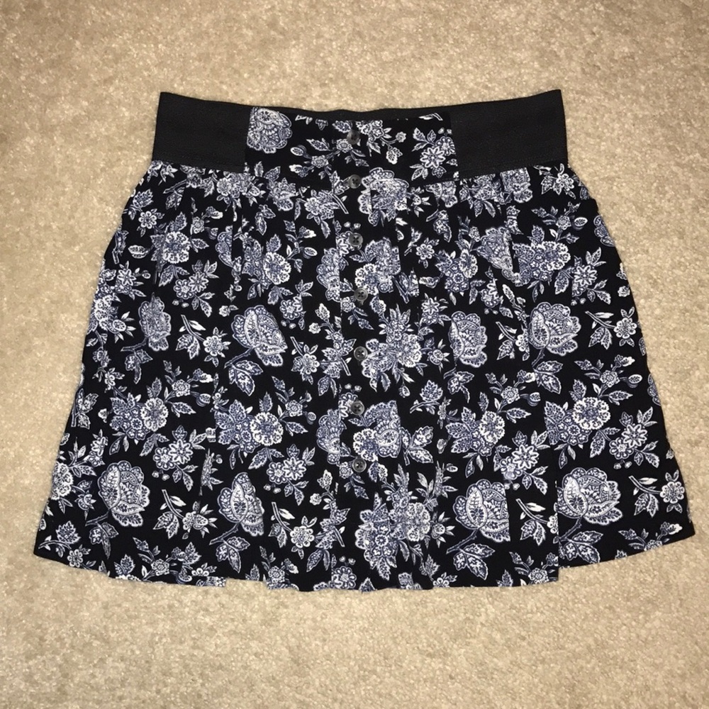 Navy and white skirt